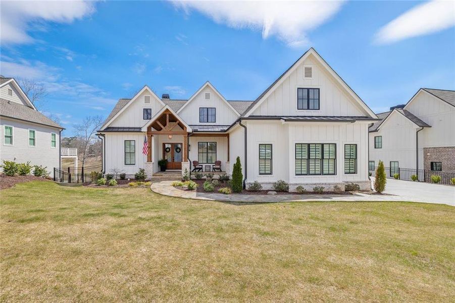 Front exterior of a new home in , Dawsonville, GA, highlighting curb appeal (Image 24).