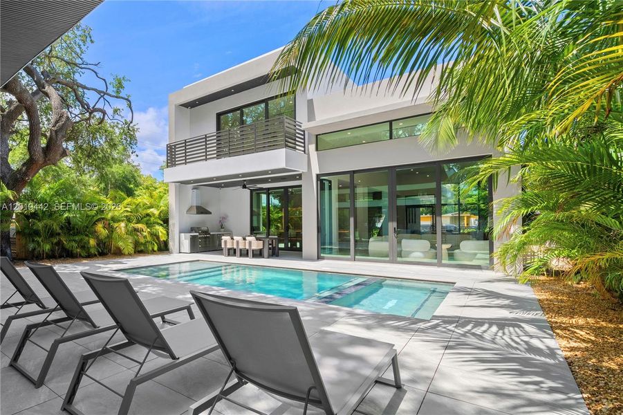 Exterior details and patio area of a home in , Miami (Image 4). Exterior details and patio area of a home in , Miami (Image 4).