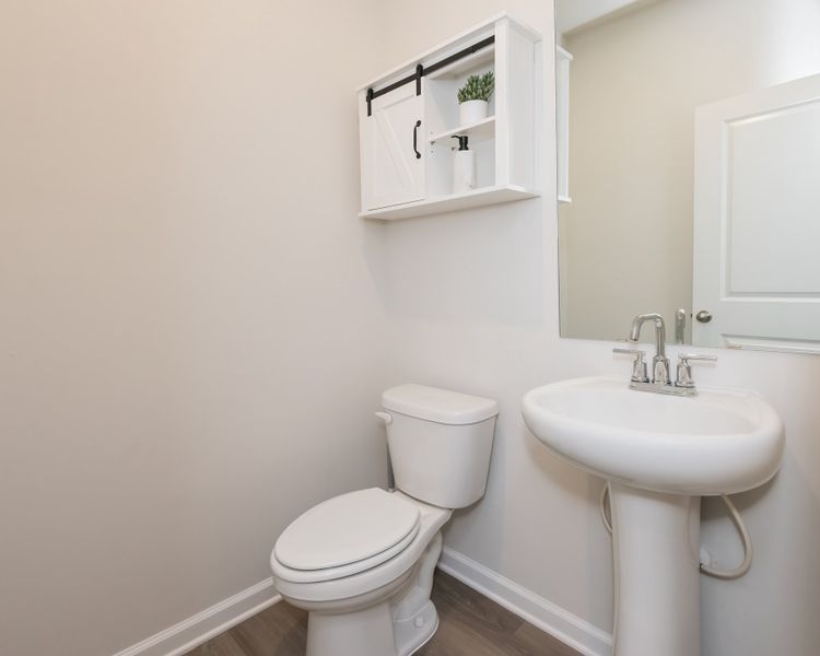 The main floor features a bathroom at your convenience.