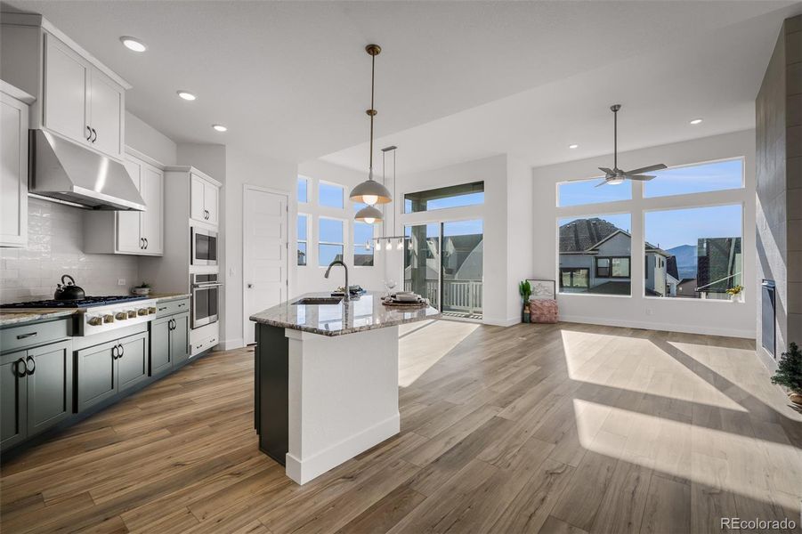 Furnished interior view inside a new home in Cloverleaf - Pinnacle Collection, Monument (Image 16).