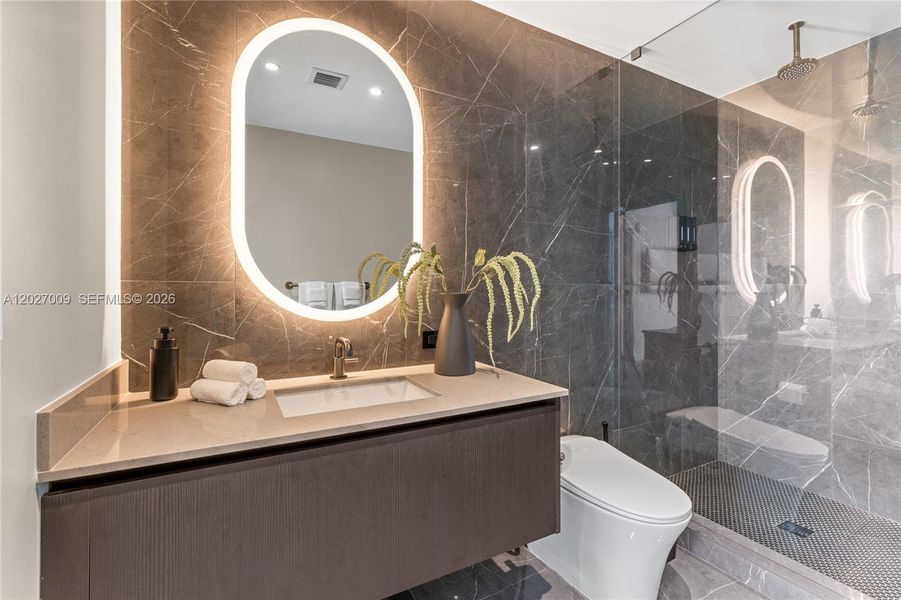 Furnished interior view inside a new home in , Miami (Image 36).