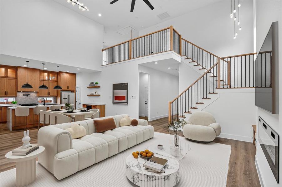 Furnished interior view inside a new home in , Dallas (Image 11). Furnished interior view inside a new home in , Dallas (Image 11).