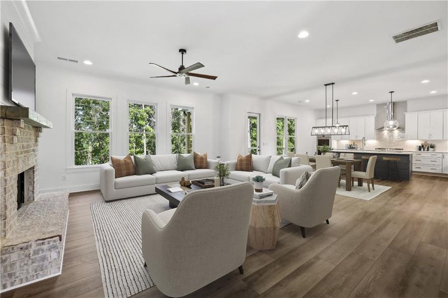 Furnished interior view inside a new home in , Dawsonville (Image 18).