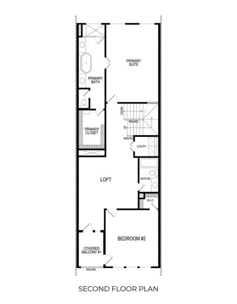 2D floor plan layout for the Redwood R by First Texas Homes in The Abbey at Mercer Crossing, Farmers Branch, TX (Image 4).