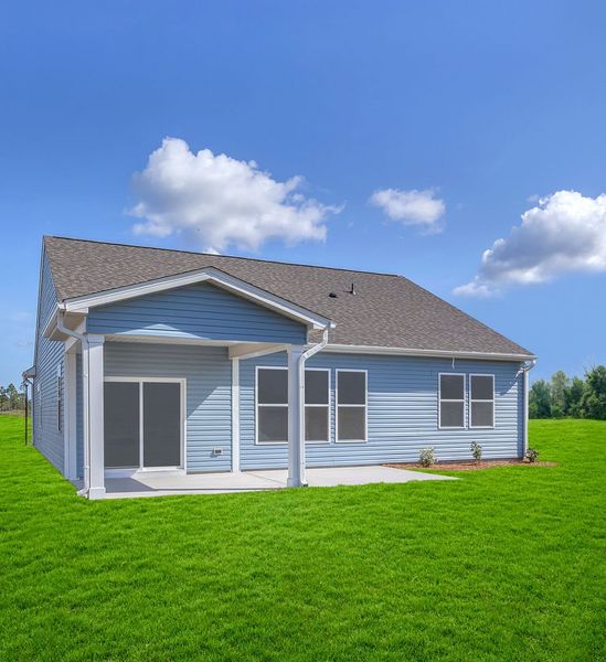 Covered porch option plus extended patio