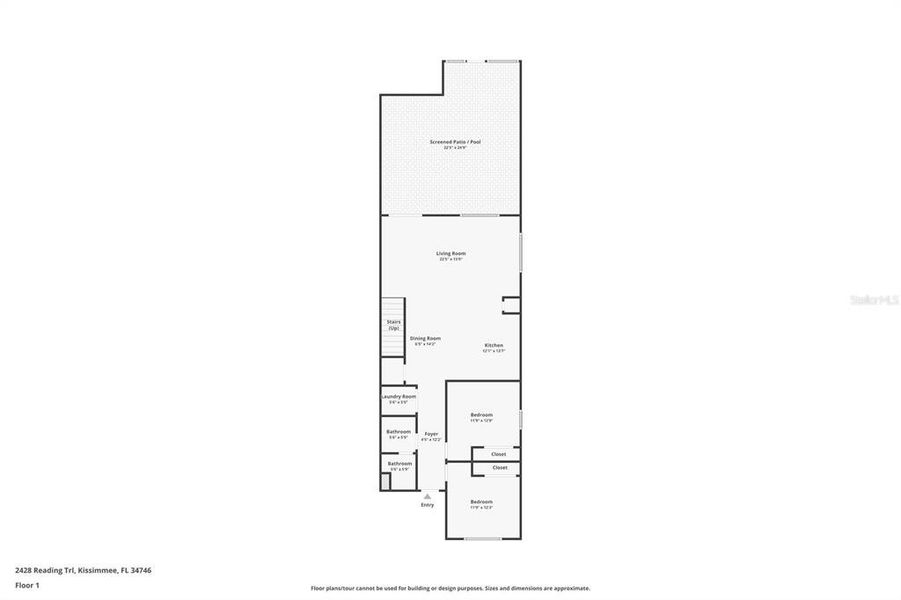 2D floor plan layout of this home in , Kissimmee, FL (Image 3).