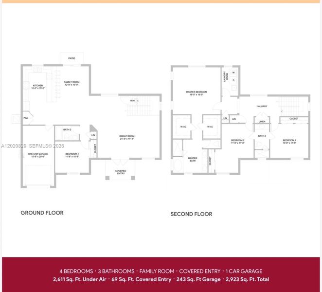 2D floor plan layout of this home in , Miami, FL (Image 1). 2D floor plan layout of this home in , Miami, FL (Image 1).