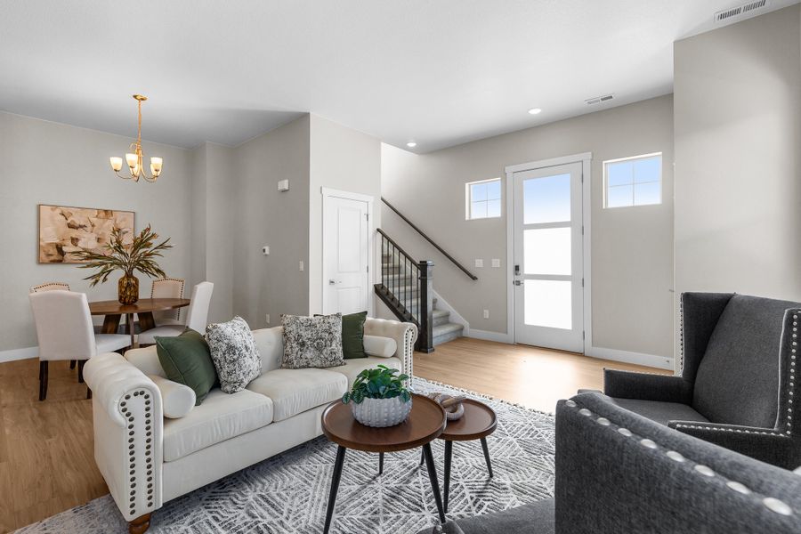 Furnished interior view inside a new home in Trailside on Harmony, Timnath (Image 41).