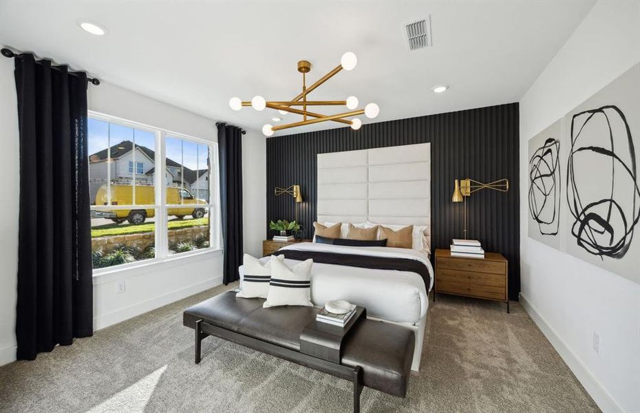 *Model Representation - Spacious owner's suite with private bath