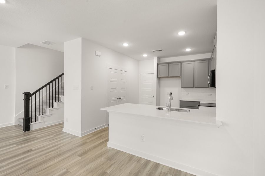 Furnished interior view inside a new home in Mockingbird Estates Townhomes, Fort Worth (Image 6).