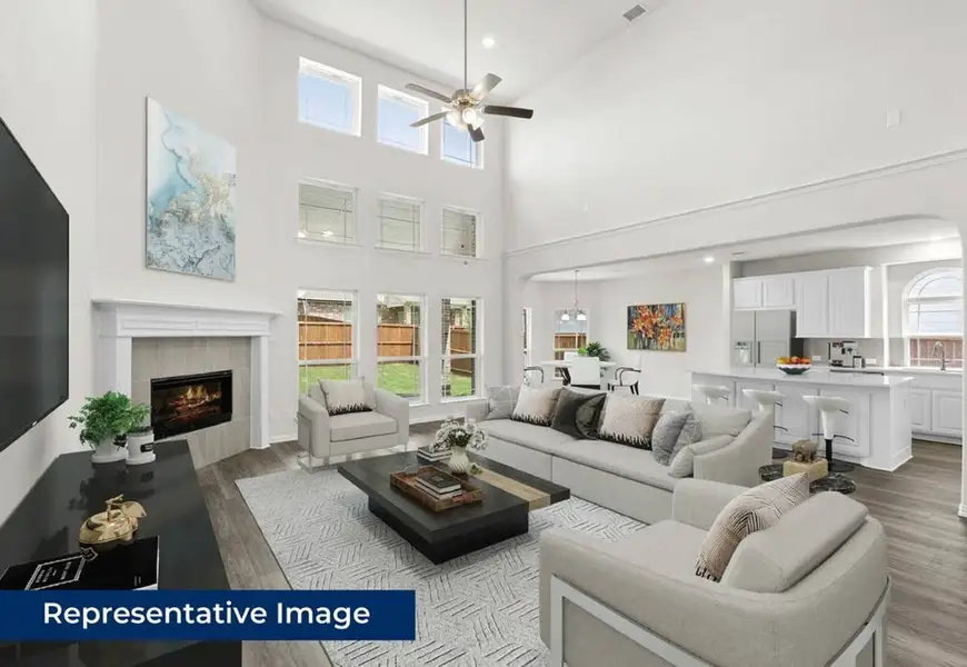 Representative furnished interior of a home built from the Stonehaven 2R by First Texas Homes in Collinsbrook Farm, Frisco (Image 9).