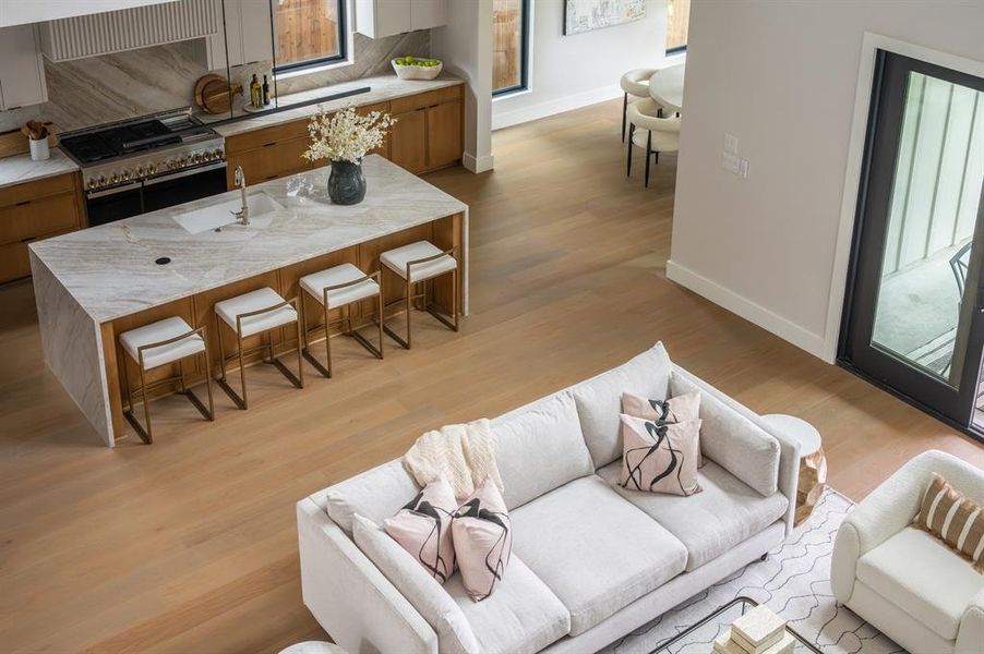 Furnished interior view inside a new home in , Dallas (Image 10). Furnished interior view inside a new home in , Dallas (Image 10).