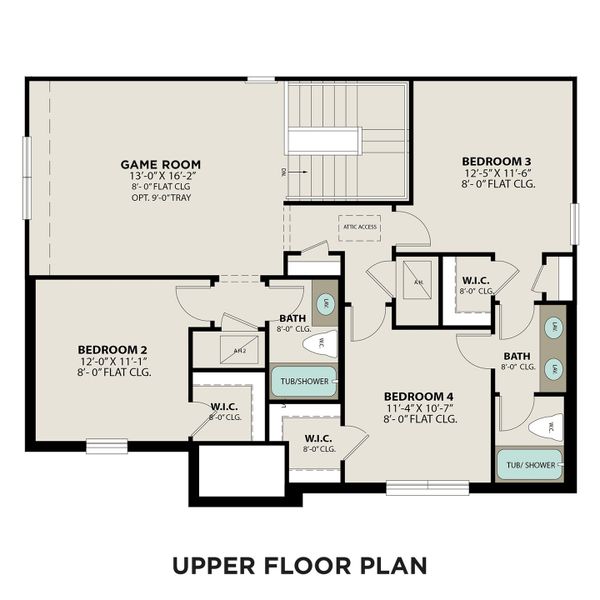 2D floor plan layout for the The Sequoia A by Davidson Homes LLC in Hickory Ridge, Elmendorf, TX (Image 3).