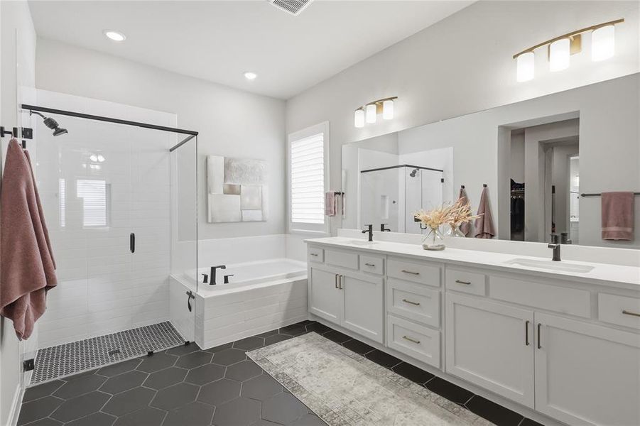 Furnished interior view inside a new home in Pecan Square – Classics, Northlake (Image 17).