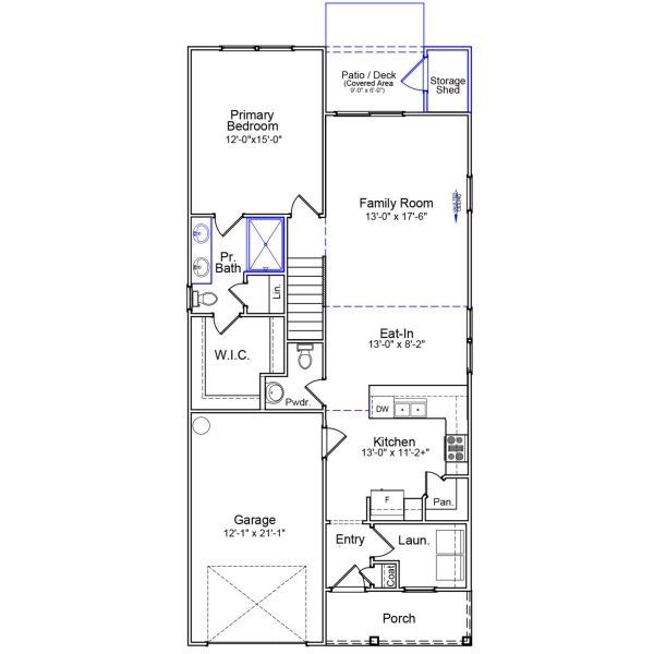 2D floor plan layout of this home in Ellington, Elgin, SC (Image 2).