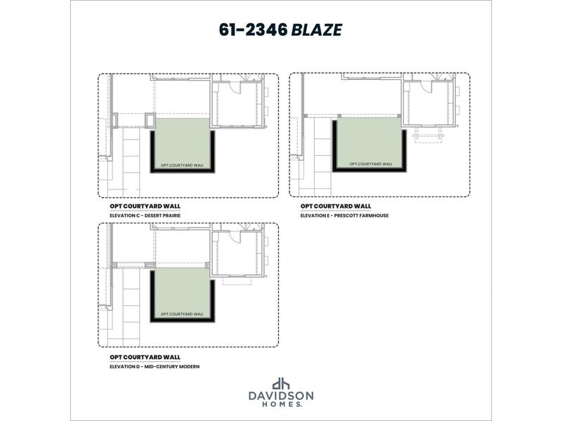 2D floor plan layout for the The Blaze C by Davidson Homes LLC in Hidden Hills, Prescott, AZ (Image 4).