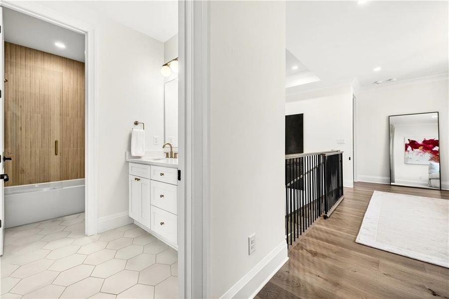 Furnished interior view inside a new home in , Atlanta (Image 12).