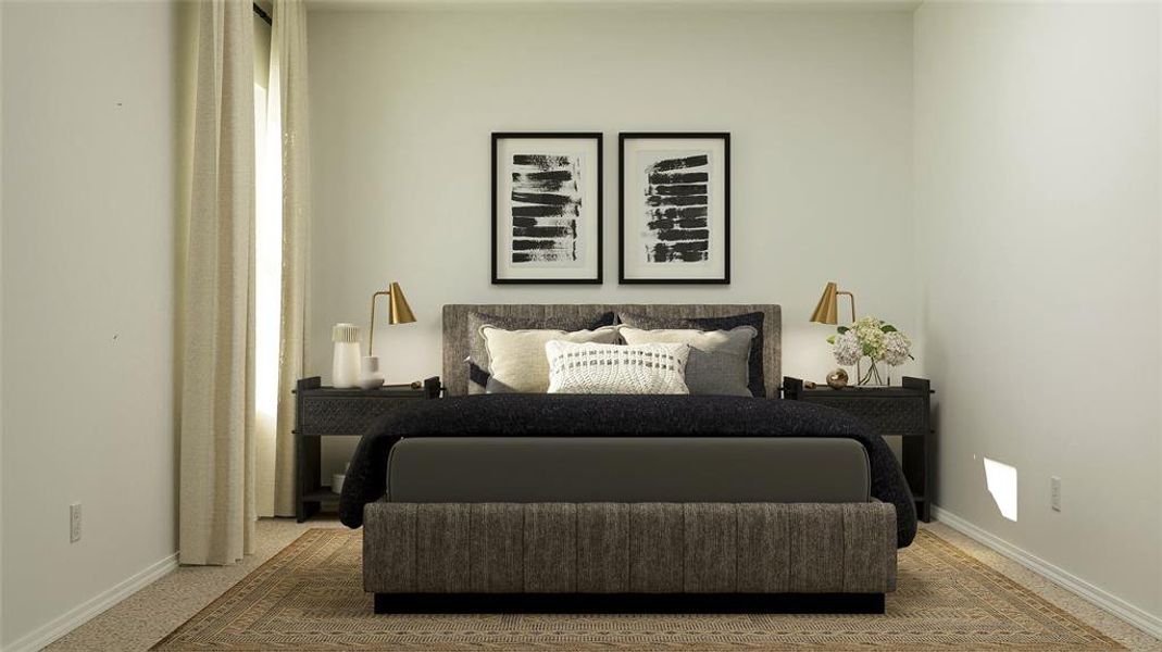 View of carpeted bedroom