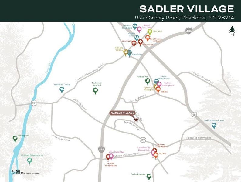 Sadler Village Area Map Sadler Village Area Map