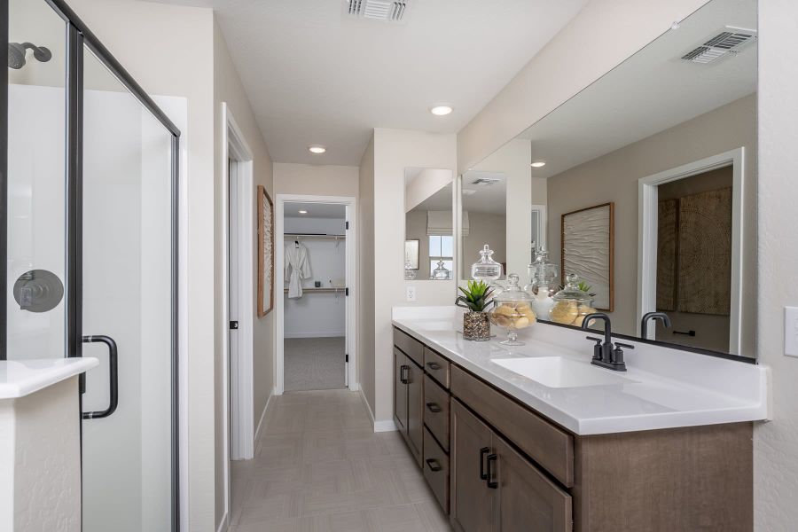 Primary Bathroom | Sterling | Solvida in Estrella at Goodyear, Arizona by Landsea Homes