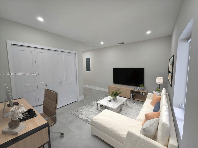 Furnished interior view inside a new home in , Miami (Image 42).