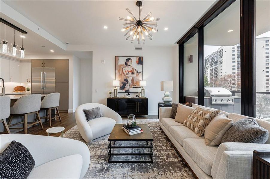 Furnished interior view inside a new home in The Dillon Buckhead, Atlanta (Image 40).