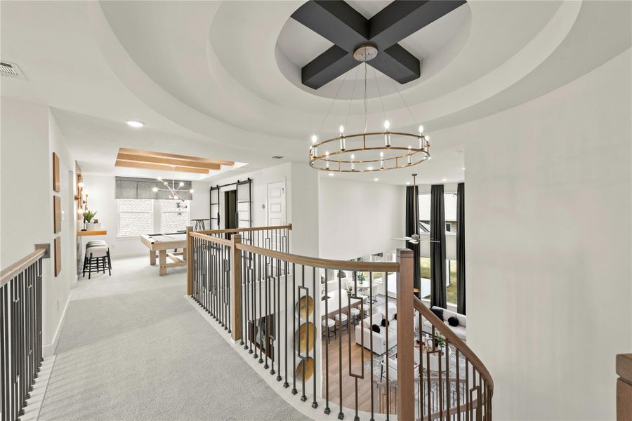 Furnished interior view inside a new home in The Trails, New Caney (Image 4). Furnished interior view inside a new home in The Trails, New Caney (Image 4).