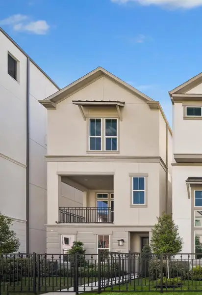The beautiful Rosalie plan has three bedrooms and 3 1/2 bathrooms plus a study. It also goes a large second floor covered terrace with plenty of room for entertaining..