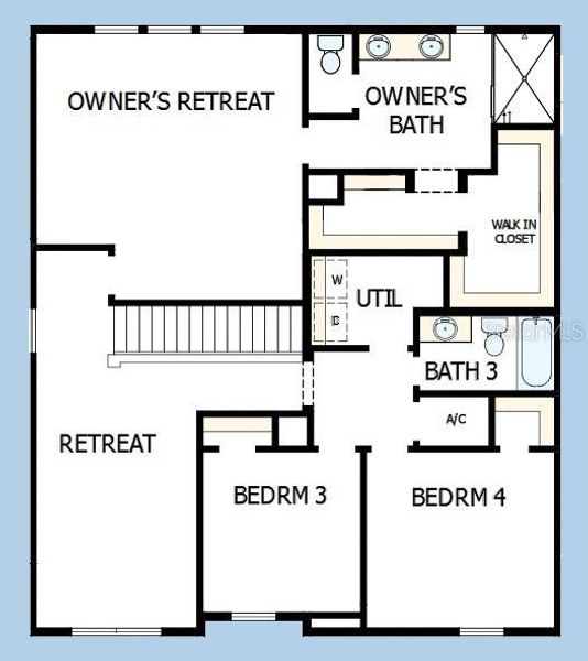 2D floor plan layout of this home in Eastlyn, Bradenton, FL (Image 4).