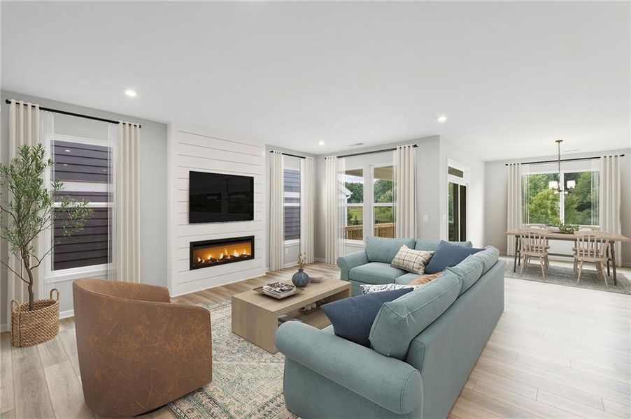 Furnished interior view inside a new home in Laurel Farms, Dallas (Image 7). Furnished interior view inside a new home in Laurel Farms, Dallas (Image 7).