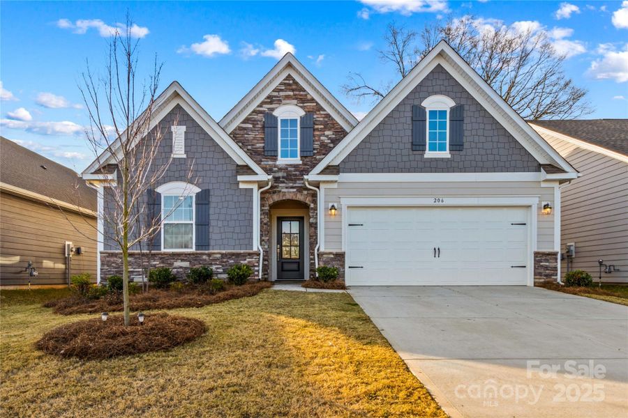 Front exterior of a new home in , Statesville, NC, highlighting curb appeal (Image 19). Front exterior of a new home in , Statesville, NC, highlighting curb appeal (Image 19).