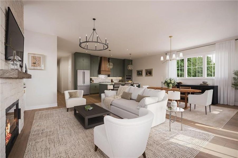 Furnished interior view inside a new home in , Chamblee (Image 9).