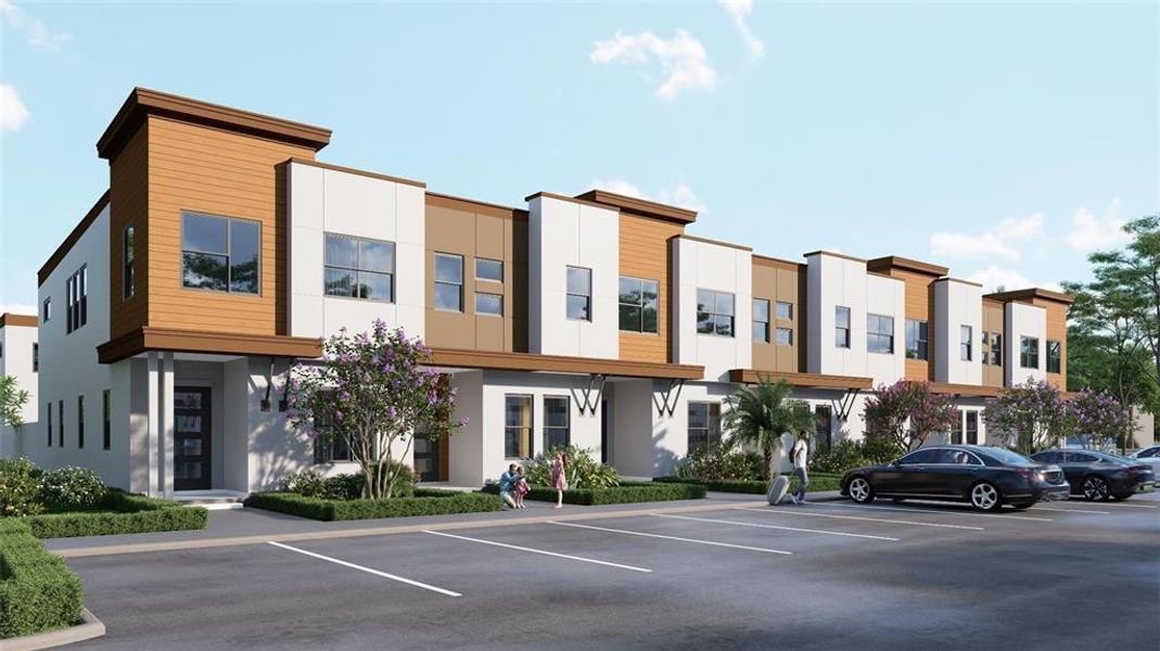 Front exterior of a new home in , Davenport, FL, highlighting curb appeal (Image 1).