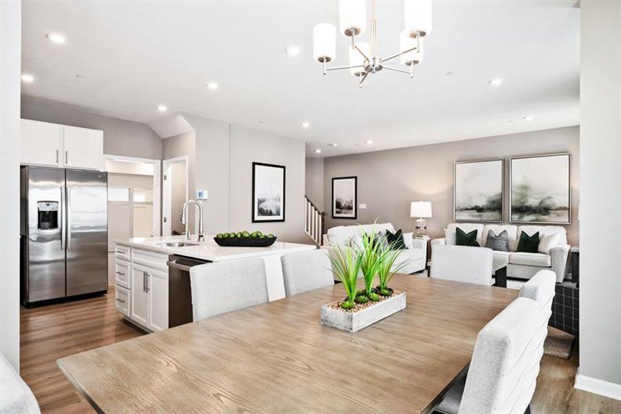 Furnished interior view inside a new home in Windsong Townhomes, Gallatin (Image 7). Furnished interior view inside a new home in Windsong Townhomes, Gallatin (Image 7).