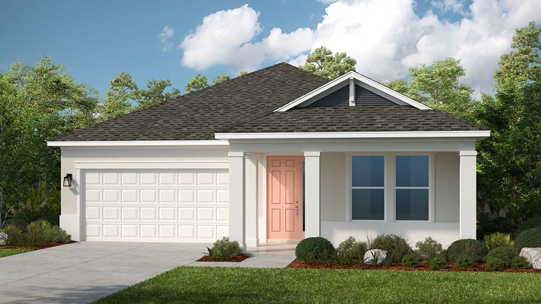 Representative exterior photo of a completed home built from the Carlsbad by Taylor Morrison in Firethorn, Parrish, FL (Image 13).