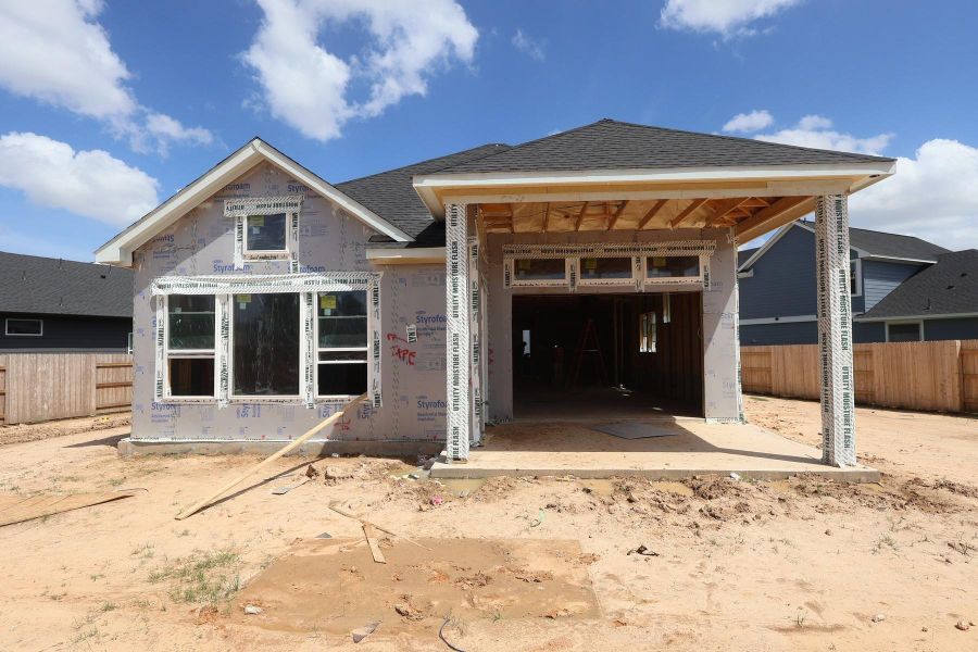 In-progress construction of a new home in Elyson - Grove Row Collection, Katy, TX (Image 5).