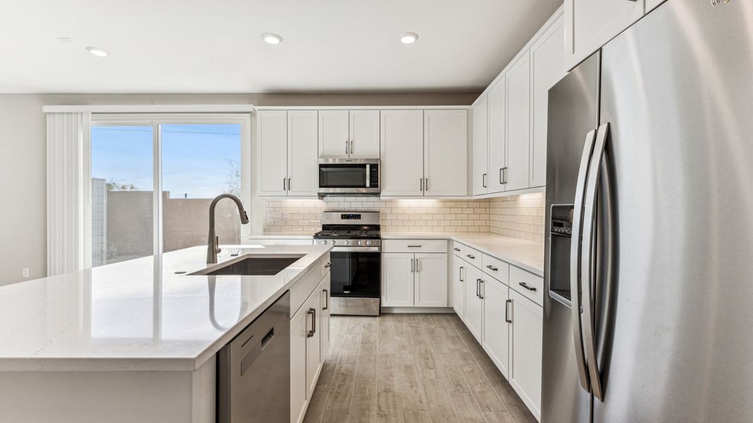 Furnished interior view inside a new home in Talinn Towns at Desert Ridge, Phoenix (Image 9).