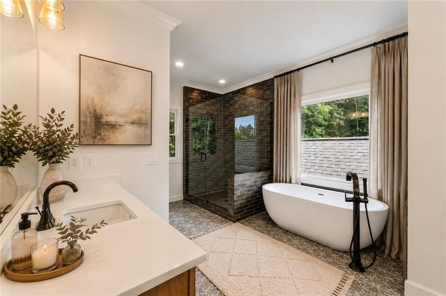 Furnished interior view inside a new home in The Reserve at Knollwood, Canton (Image 18).