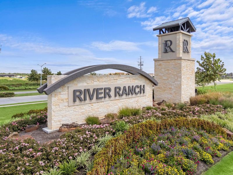 Front exterior of a new home in River Ranch Trails, Dayton, TX, highlighting curb appeal (Image 1). Front exterior of a new home in River Ranch Trails, Dayton, TX, highlighting curb appeal (Image 1).