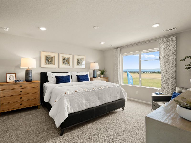 Furnished interior view inside a new home in Skyview at High Point, Aurora (Image 14).