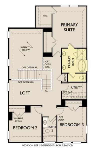 2D floor plan layout of this home in Lariat, Liberty Hill, TX (Image 5).