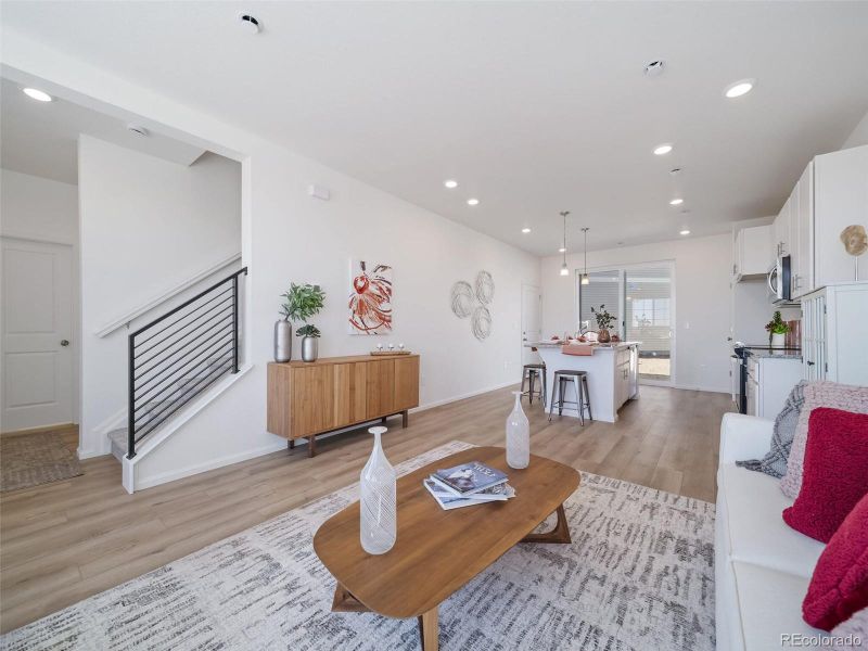 Furnished interior view inside a new home in Thompson River Ranch, Johnstown (Image 10).