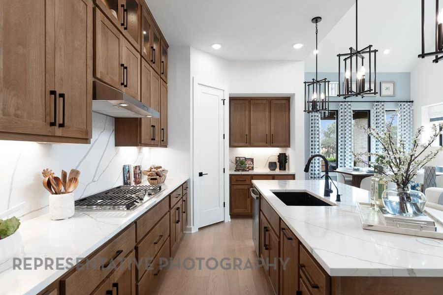 Furnished interior view inside a new home in 6 Creeks at Waterridge, Kyle (Image 10). Furnished interior view inside a new home in 6 Creeks at Waterridge, Kyle (Image 10).
