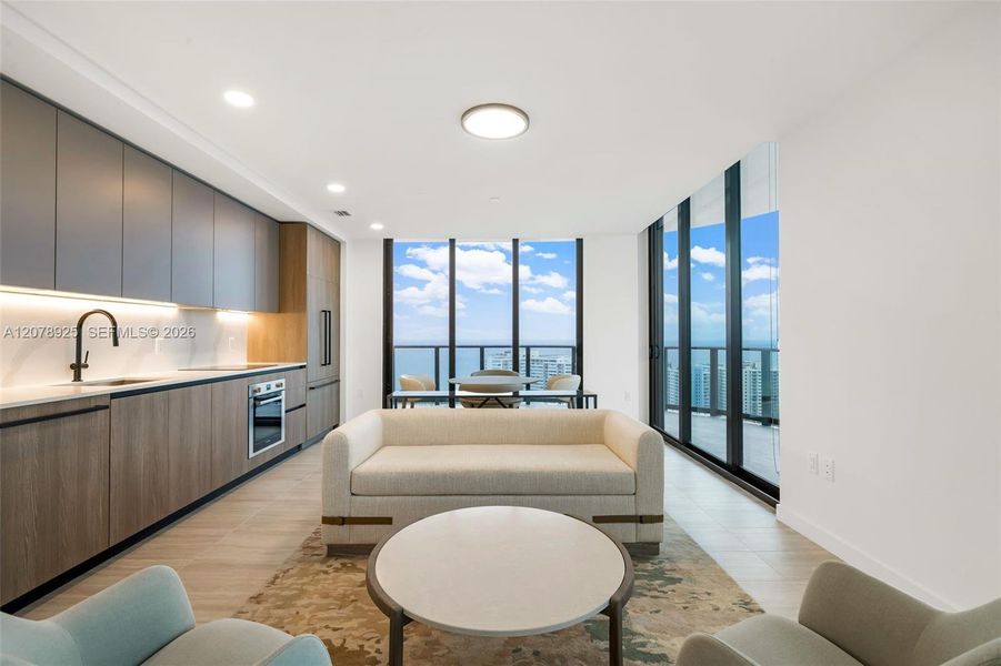 Furnished interior view inside a new home in , Miami Beach (Image 10). Furnished interior view inside a new home in , Miami Beach (Image 10).