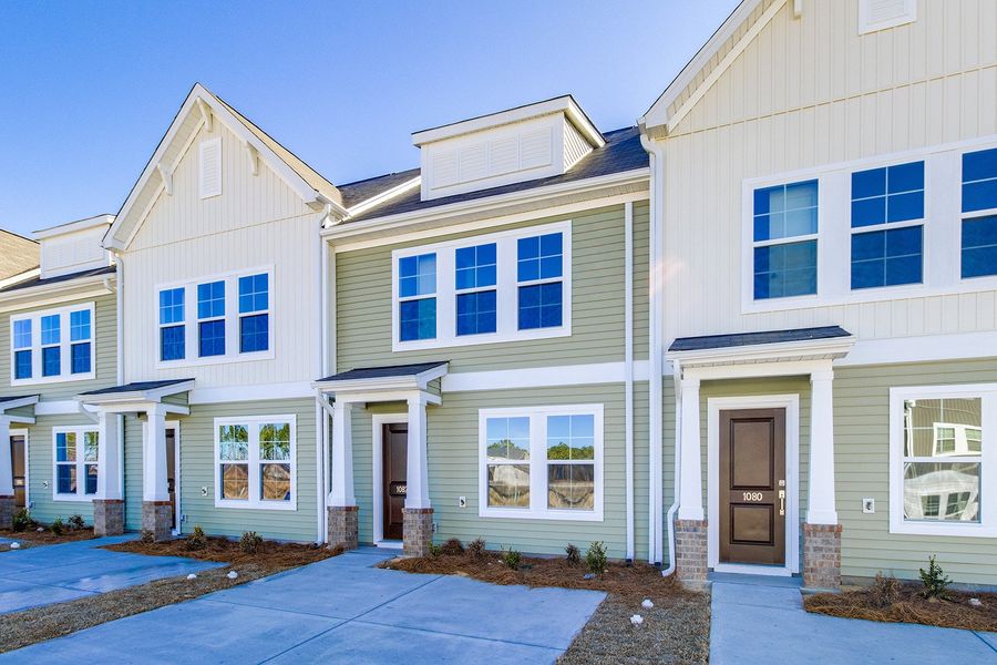 Front exterior of a new home in Astoria, Columbia, SC, highlighting curb appeal (Image 17).