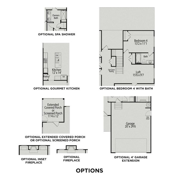 2D floor plan layout for the The Ash by Davidson Homes LLC in Retreat at North Main, Lillington, NC (Image 6).