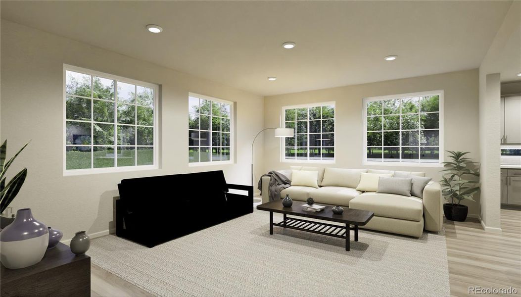 Furnished interior view inside a new home in Reunion, Aurora (Image 10).