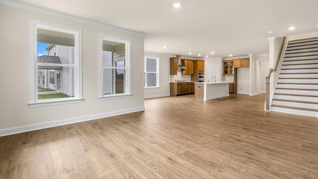 Representative furnished interior of a home built from the Hartwell by D.R. Horton in Kalas Falls, Wake Forest (Image 7).