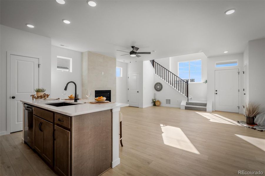 Furnished interior view inside a new home in Revel Crossing at Wolf Ranch – The Ascent Collection, Colorado Springs (Image 14).