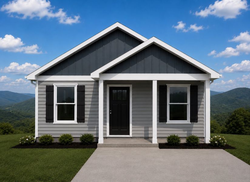 Representative exterior photo of a completed home built from the Duncan by Enchanted Homes in Arcadia Village, Spartanburg, SC (Image 2). Representative exterior photo of a completed home built from the Duncan by Enchanted Homes in Arcadia Village, Spartanburg, SC (Image 2).